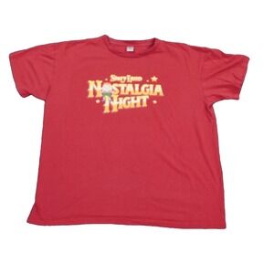 VTG Story Land Nostalgia Night T Shirt XXL Red Made‎ USA Humpty Dumpty NH Park